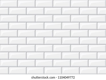 Subway seamless white pattern. Brick wall. Vector illustration - Shutterstock ID 1104049772