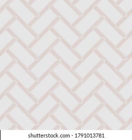 Subway seamless white pattern. Brick wall. Parquet. Vector illustration.