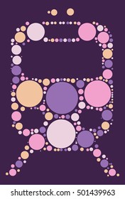 subway shape vector design by color point
