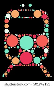subway shape vector design by color point
