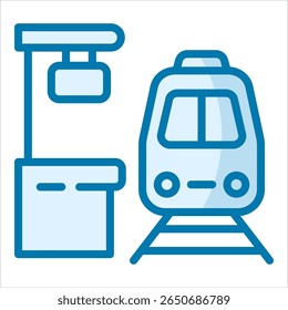 Elemento de ícone da estação de metrô para design