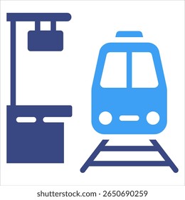 Subway Station Icon Element For Design