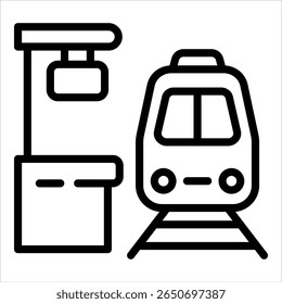 Subway Station Icon Element For Design