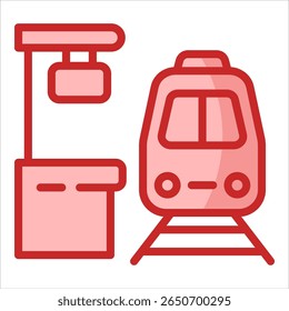 Icon-Element der U-Bahn-Station für Design