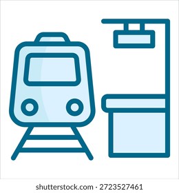 Elemento de ícone da estação de metrô para design