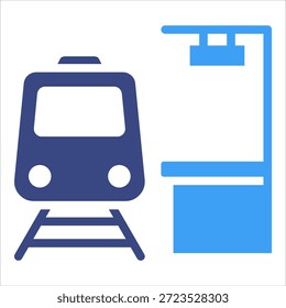 Elemento de ícone da estação de metrô para design