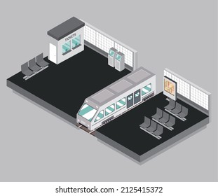 Subway Station Isometric Style Design