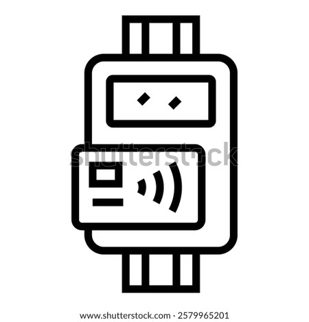 Subway ticket machine icon. Outline Subway ticket machine vector icon for web design isolated on white background