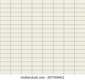 Subway tile pattern. Metro white ceramic bricks background. Vector realistic illustration