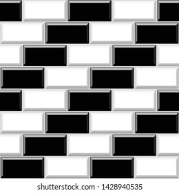 Subway Tile Texture Repeating Pattern Vector Illustration Graphic