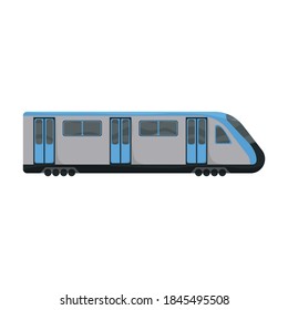 Subway train cartoon vector icon.Cartoon vector illustration cargo. Isolated illustration of subway train icon on white background.