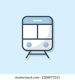 Icono delineado de la llanura del tren subterráneo