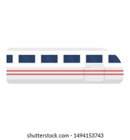 Subway train icon. Flat illustration of subway train vector icon for web design