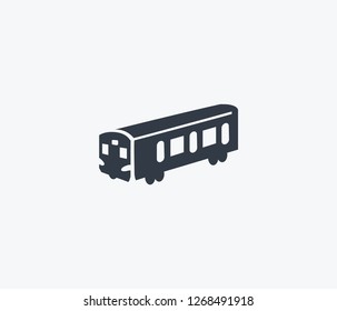 Subway train icon isolated on clean background. Subway train icon concept drawing icon in modern style. Vector illustration for your web mobile logo app UI design.