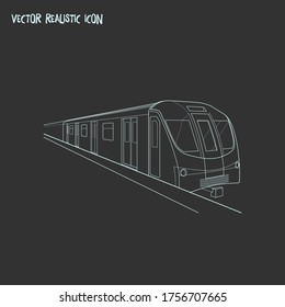 Subway train icon line element. Vector illustration of subway train icon line isolated on clean background for your web mobile app logo design.