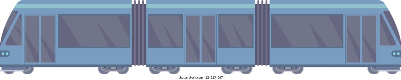 Subway train side view. Passenger transport icon