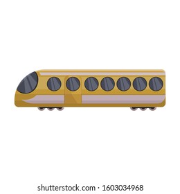 Subway train vector icon.Cartoon vector icon isolated on white background subway train.