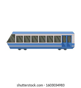 Subway train vector icon.Cartoon vector icon isolated on white background subway train.
