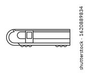 Subway train vector icon.Line vector icon isolated on white background subway train.