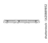 Subway train vector icon.Line vector icon isolated on white background subway train.