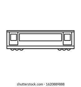 Subway train vector icon.Line vector icon isolated on white background subway train.