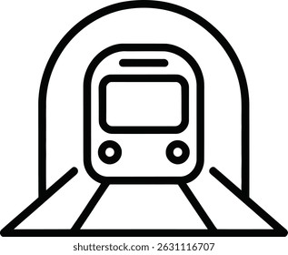 veículo de transporte de metrô ícone isolado vetor ilustração projeto, estilo de linha ícone