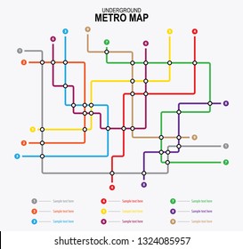 Subway tube map. City transportation vector grid scheme. Metro underground map. DLR and crossrail map design template.