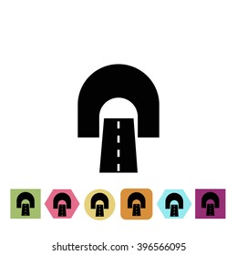 Subway tunnel icon