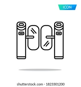 vector de icono de torniquete de metro aislado en fondo blanco.