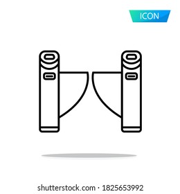subway turnstile icon vector isolated on white background.