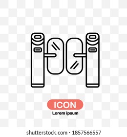 subway turnstile icon vector isolated on transparent background.