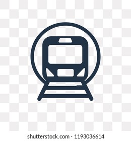 Subway vector icon isolated on transparent background, Subway transparency concept can be used web and mobile
