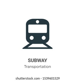Subway vector icon on white background. Flat vector subway icon symbol sign from modern transportation collection for mobile concept and web apps design.