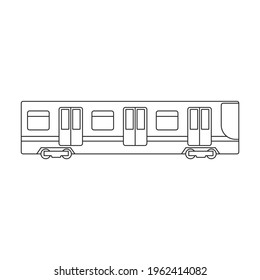 Subway vector outline icon. Vector illustration cargo on white background. Isolated outline illustration icon of subway.