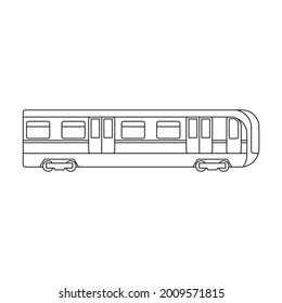 Subway vector outline icon. Vector illustration cargo on white background. Isolated outline illustration icon of subway.