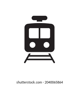 Subway vector solid icon style illustration. Eps 10 file