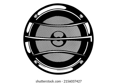 Dibujo manual del subwoofer - ilustración vectorial