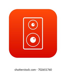 Subwoofer icon digital red for any design isolated on white vector illustration