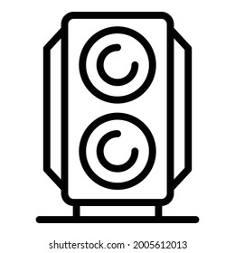 Subwoofer icon. Outline subwoofer vector icon for web design isolated on white background
