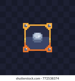 Subwoofer icon. Pixel art. Flat style. 8-bit. Isolated vector illustration.