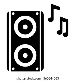 Subwoofer icon. Simple illustration of subwoofer vector icon for web