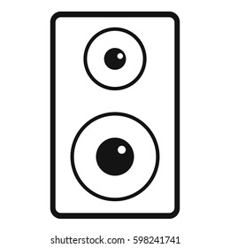 Subwoofer icon. Simple illustration of subwoofer vector icon for web