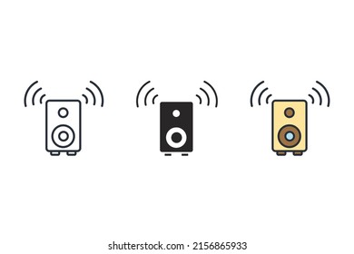subwoofer  icons  symbol vector elements for infographic web