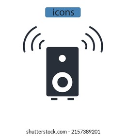 símbolos de subwoofer elementos vectoriales para web infográfica