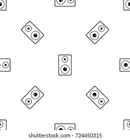 Subwoofer pattern repeat seamless in black color for any design. Vector geometric illustration