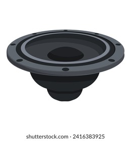 Subwoofer radio icon cartoon vector. Acoustic car music. Bass audio