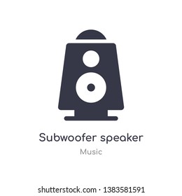 subwoofer speaker outline icon. isolated line vector illustration from music collection. editable thin stroke subwoofer speaker icon on white background