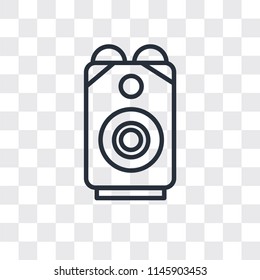 Subwoofer speaker vector icon isolated on transparent background, Subwoofer speaker logo concept