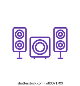 subwoofer and speakers icon