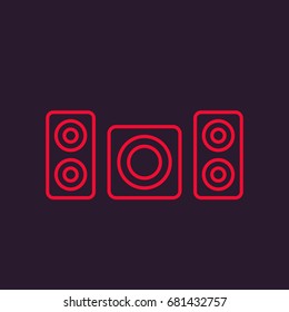 subwoofer and speakers vector icon